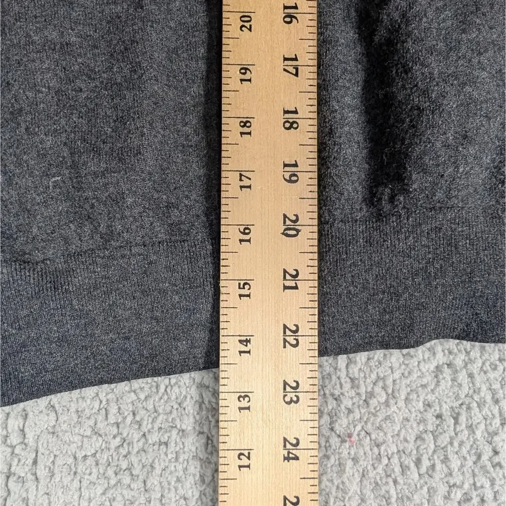 Pendleton Sweater Mens Large Gray Washable Wool Merino V Neck Pullover Classic